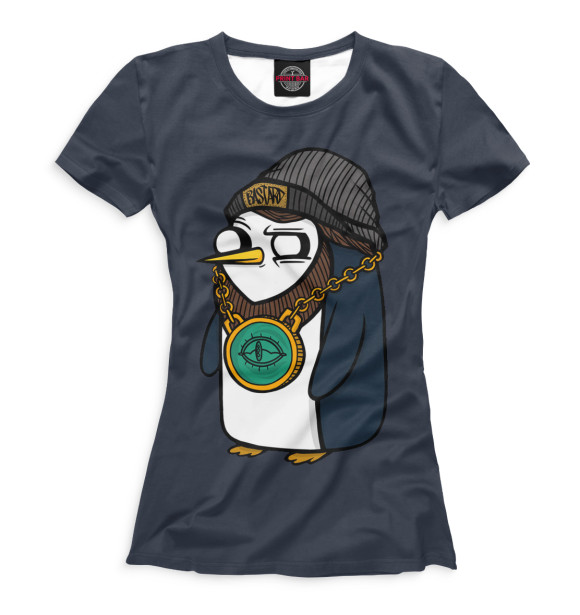 Женская футболка с изображением Пингвин цвета Белый