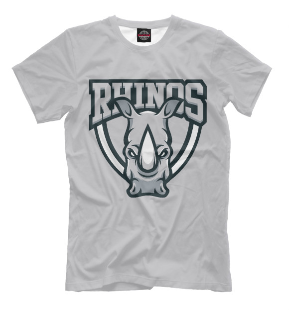 Футболка для мальчиков с изображением Rhinos цвета Бежевый