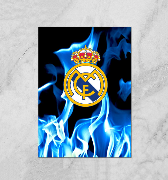 Плакат с изображением FC REAL MADRID цвета Белый