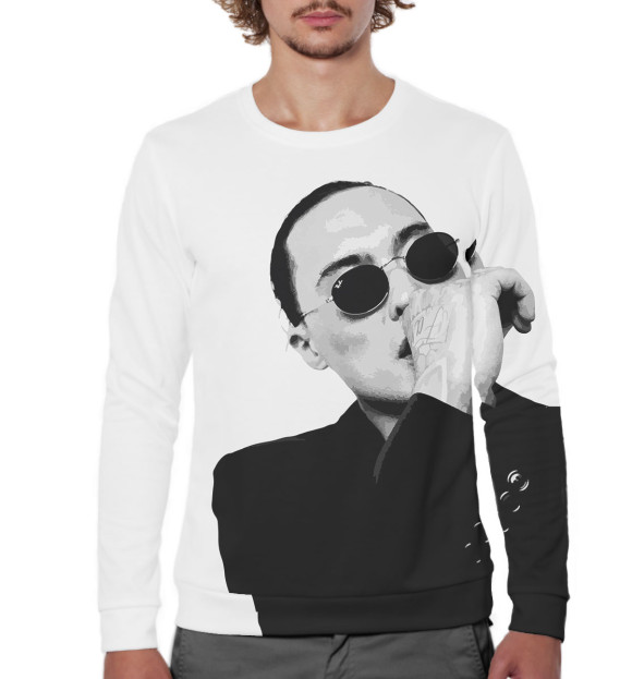 Мужской свитшот с изображением Скриптонит цвета Белый