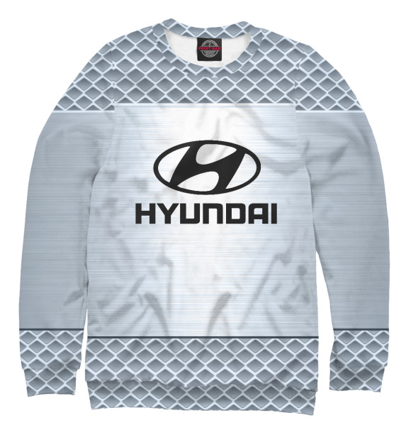 Женский свитшот с изображением Hyundai цвета Белый