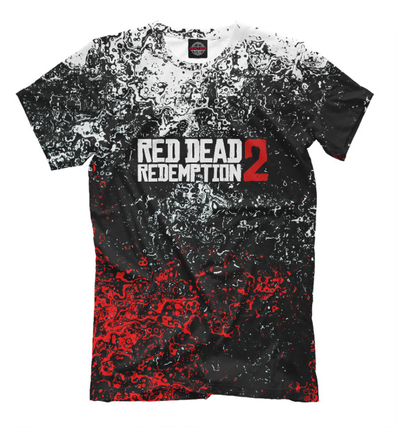 Мужская футболка с изображением RED DEAD REDEMPTION цвета Черный