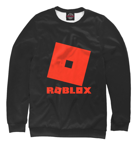 Женский свитшот с изображением Roblox Logo цвета Белый