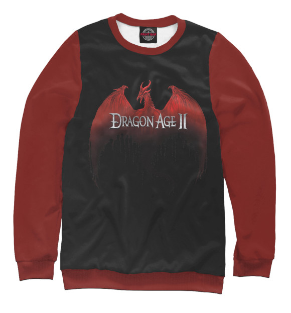 Женский свитшот с изображением Dragon Age цвета Белый