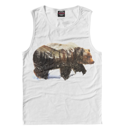 

Майки Print Bar, Белый, Медведь