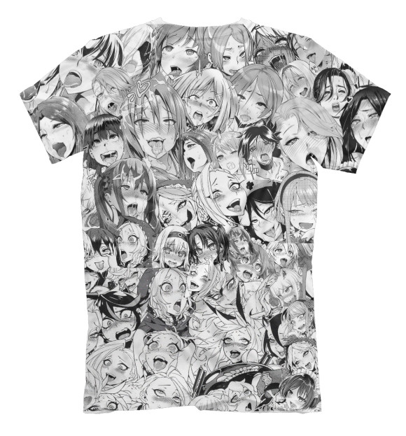 Футболка для мальчиков с изображением AHEGAO-CHAN цвета Белый