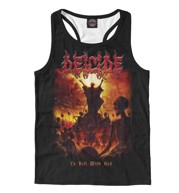 Мужская майка-борцовка с изображением Deicide цвета Белый