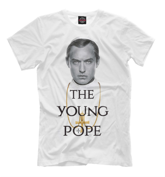 Футболка для мальчиков с изображением The Young Pope цвета Молочно-белый