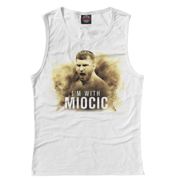 Майка для девочки с притом Стипе Миочич цвета Белый Майка для девочки с изображением Стипе Миочич цвета Белый