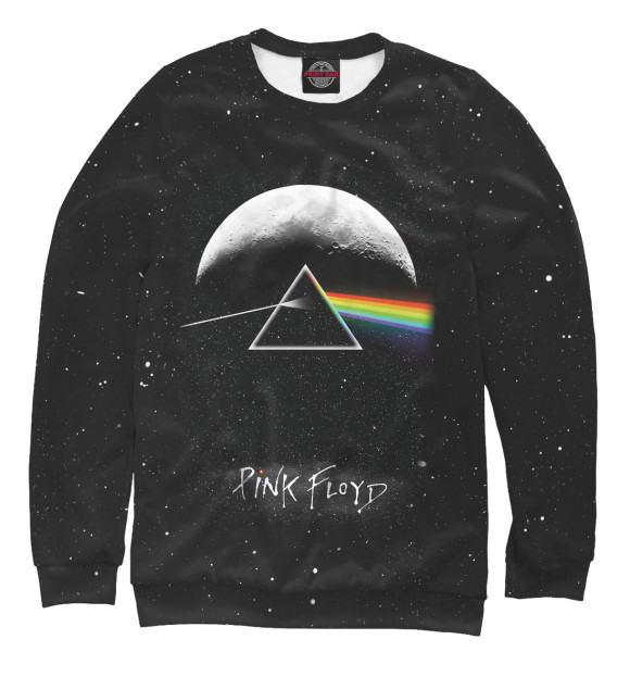 Мужской свитшот с изображением Pink Floyd: Пинк Флойд космос цвета Белый