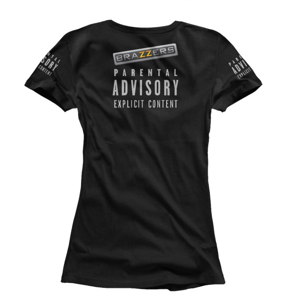 Футболка для девочек с изображением Brazzers Explicit Content цвета Белый