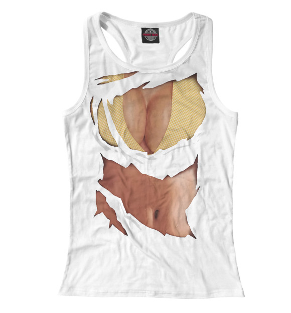 Женская майка-борцовка с изображением Тело цвета Белый