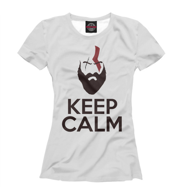 Футболка для девочек с изображением Keep Calm and Kill God's цвета Белый