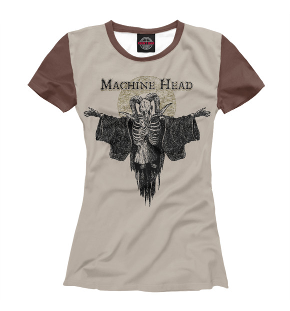 Женская футболка с изображением Machine head цвета Белый