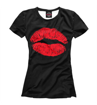 Женская футболка Отпечаток губ