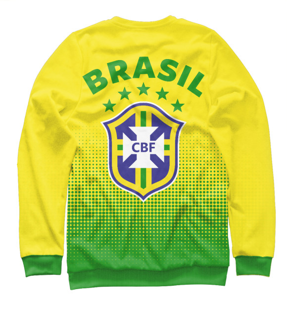 Мужской свитшот с изображением Бразилия цвета Белый