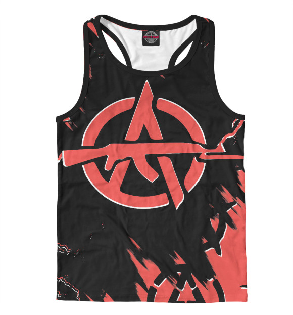 Мужская майка-борцовка с притом Гражданская Оборона цвета Белый Мужская майка-борцовка с изображением Гражданская Оборона цвета Белый