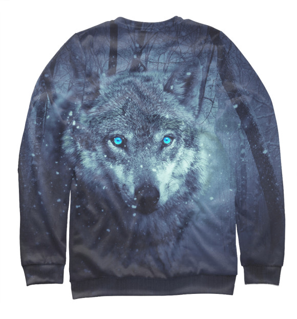 Женский свитшот с изображением WOLF цвета Белый