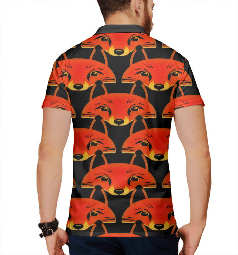 

Поло Print Bar, Белый, Лиса