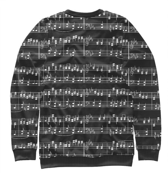 Свитшот для мальчиков с изображением Ноты цвета Белый