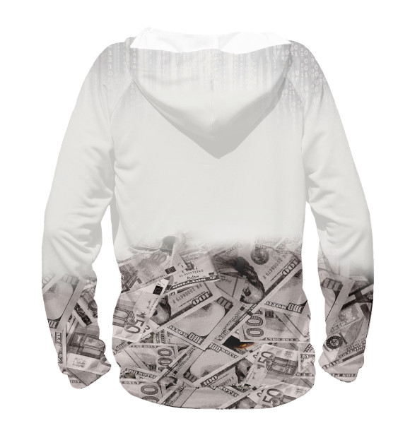 Мужское худи с изображением Биткоин цвета Белый