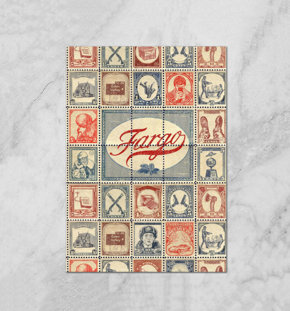 Плакат с притом Фарго цвета Белый Плакат с изображением Фарго цвета Белый