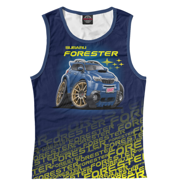 Майка для девочки с изображением Forester sh цвета Белый