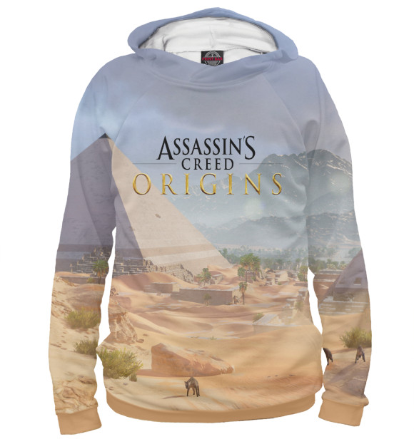 Женское худи с изображением Assassin’s Creed Origins цвета Белый