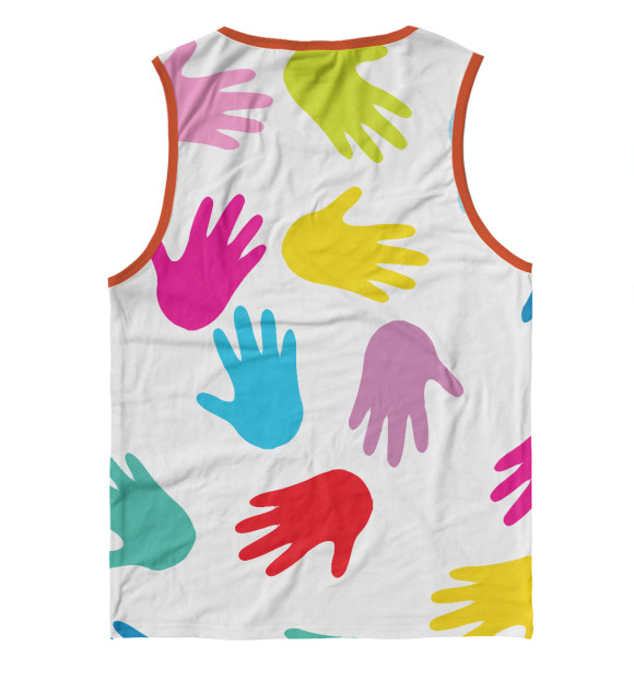 Майка для мальчика с изображением Ладошки цвета Белый