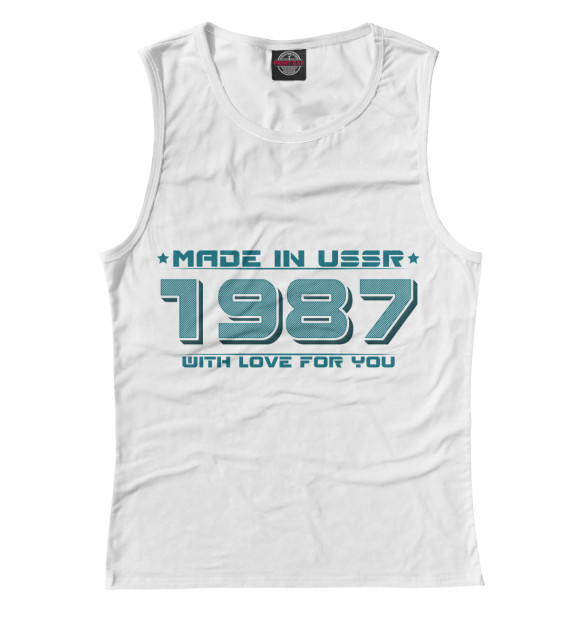 Майка для девочки с изображением Made in USSR 1987 цвета Белый