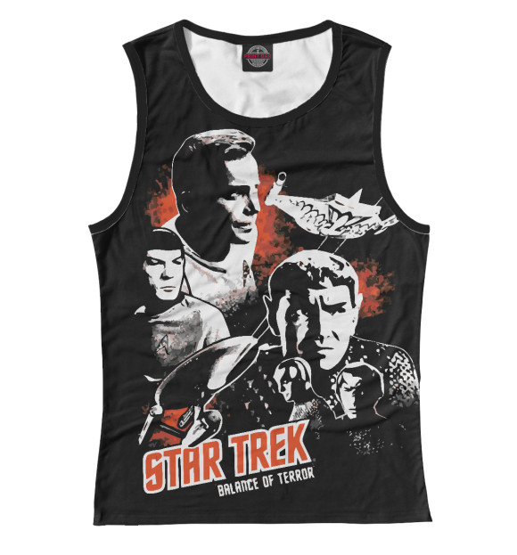 Майка для девочки с изображением Star Trek цвета Белый