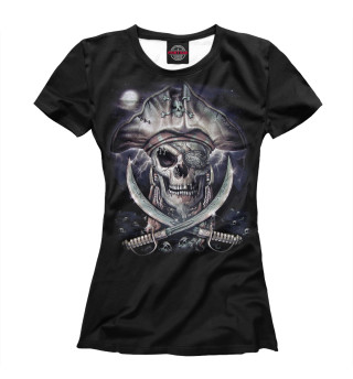 Женская футболка Пиратский череп