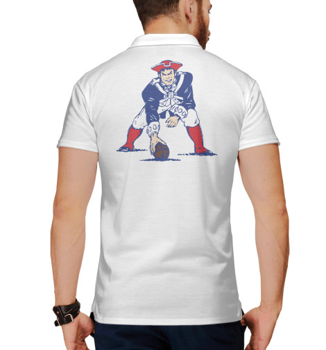 

Поло Print Bar, Белый, New England Patriots