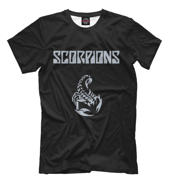 Футболка для мальчиков с изображением Scorpions цвета Черный