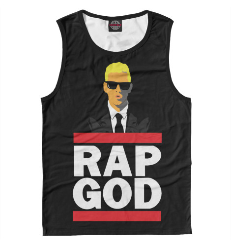 

Майки Print Bar, Белый, Eminem Rap God