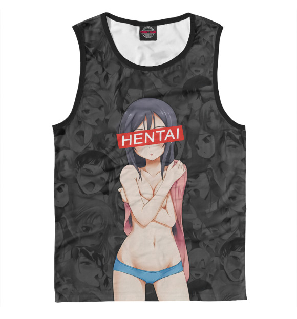 Мужская майка с изображением Хентай цвета Белый