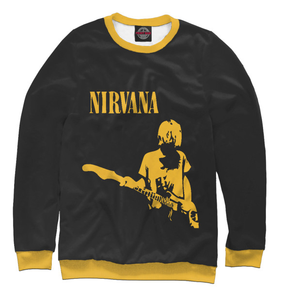 Женский свитшот с изображением Nirvana цвета Белый