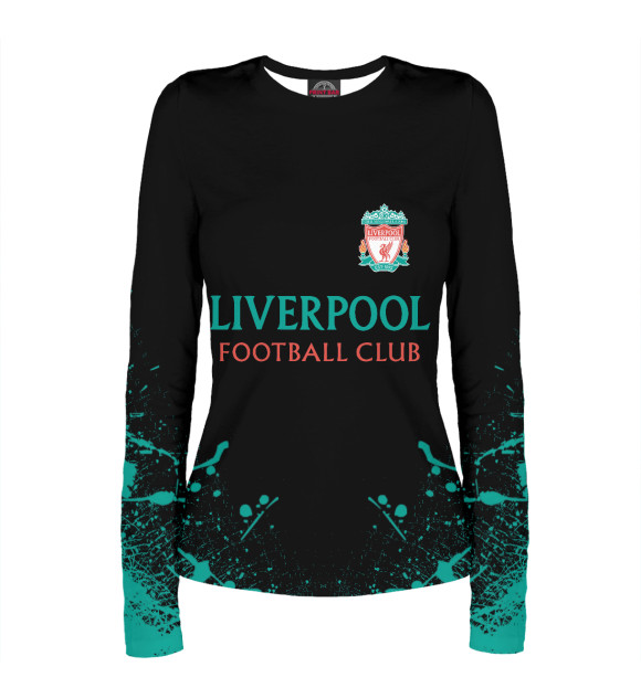 Женский лонгслив с изображением Liverpool цвета Белый