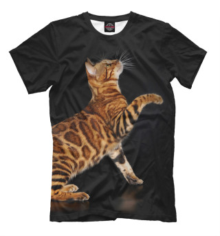 Мужская футболка Леопардовый кот