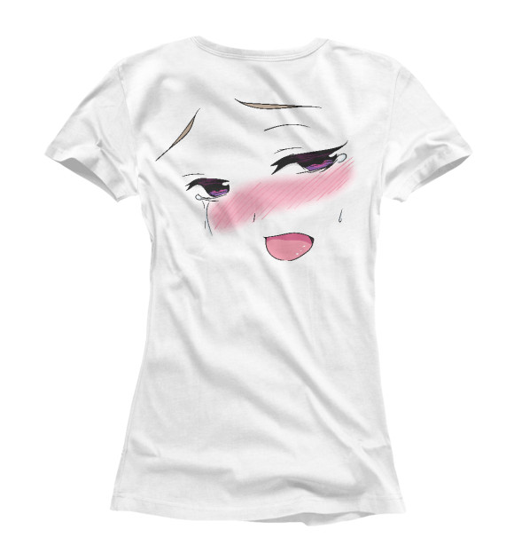 Женская футболка с изображением Ahegao цвета Белый
