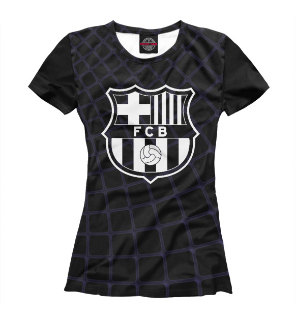 Женская футболка с изображением Barcelona цвета Белый