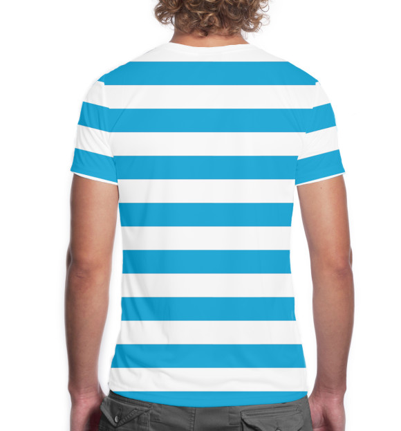Мужская футболка с изображением Тельняшка цвета Белый
