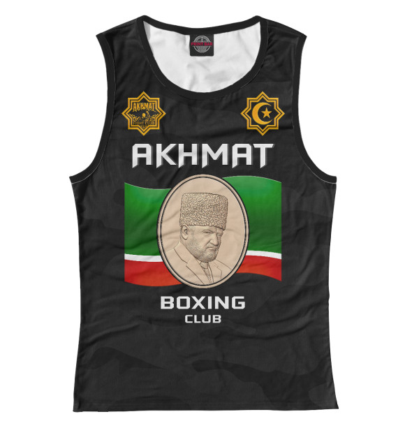 Майка для девочки с изображением Akhmat Boxing Club цвета Белый