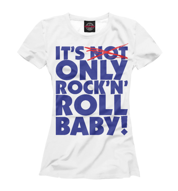 Футболка для девочек с изображением Rock-n-roll цвета Белый