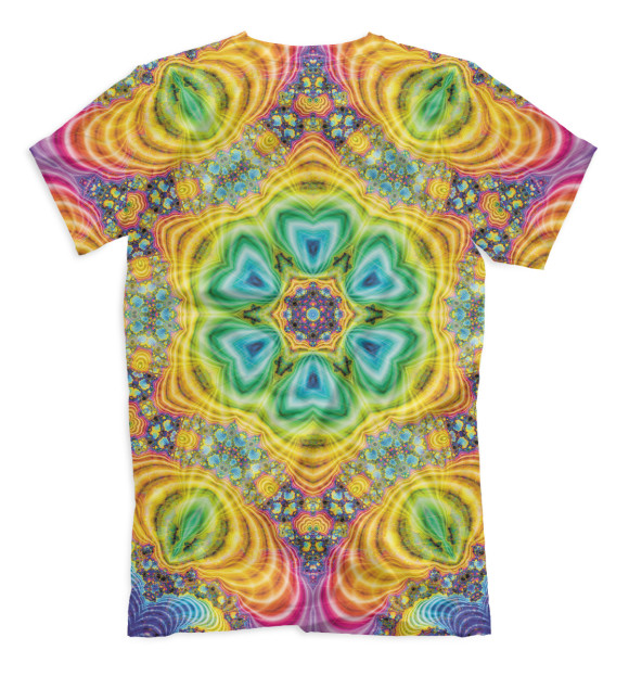 Мужская футболка с изображением Psychedelic цвета Белый