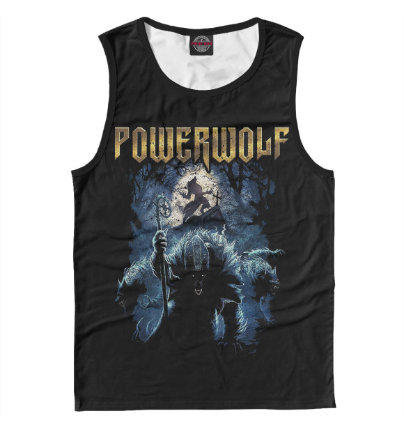 Майка для мальчика с притом Powerwolf цвета Белый Майка для мальчика с изображением Powerwolf цвета Белый