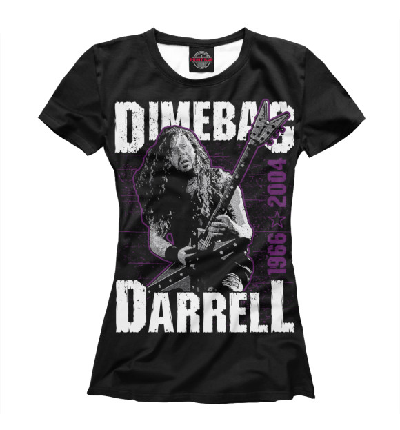 Футболка для девочек с изображением Dimebag Darrell цвета Белый