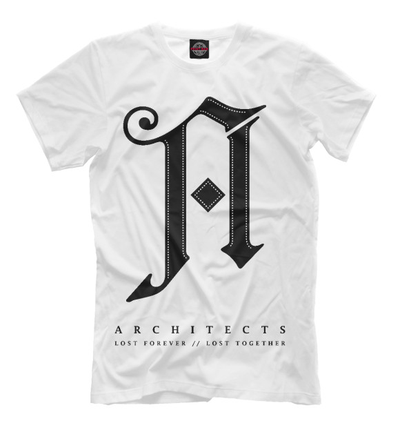 Мужская футболка с изображением Architects цвета Молочно-белый