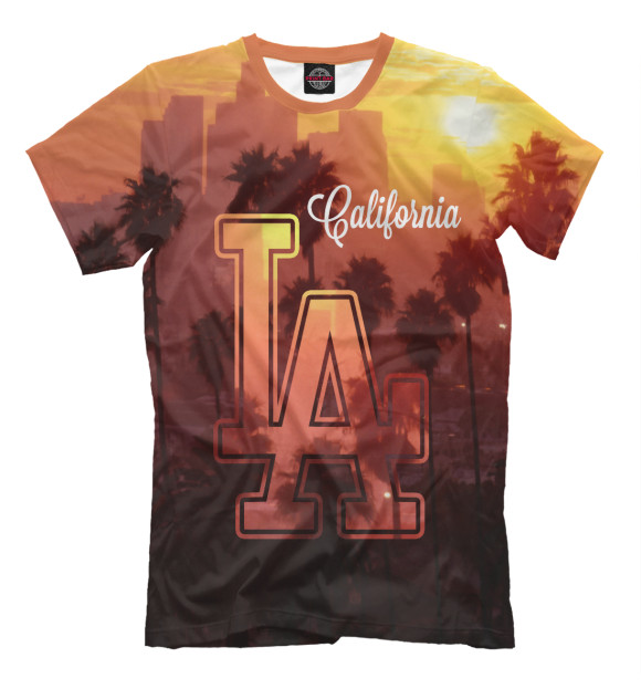 Футболка для мальчиков с изображением Лос-Анджелес цвета Молочно-белый