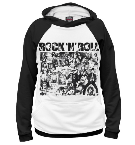 

Худи Print Bar, Белый, Rock'n'Roll